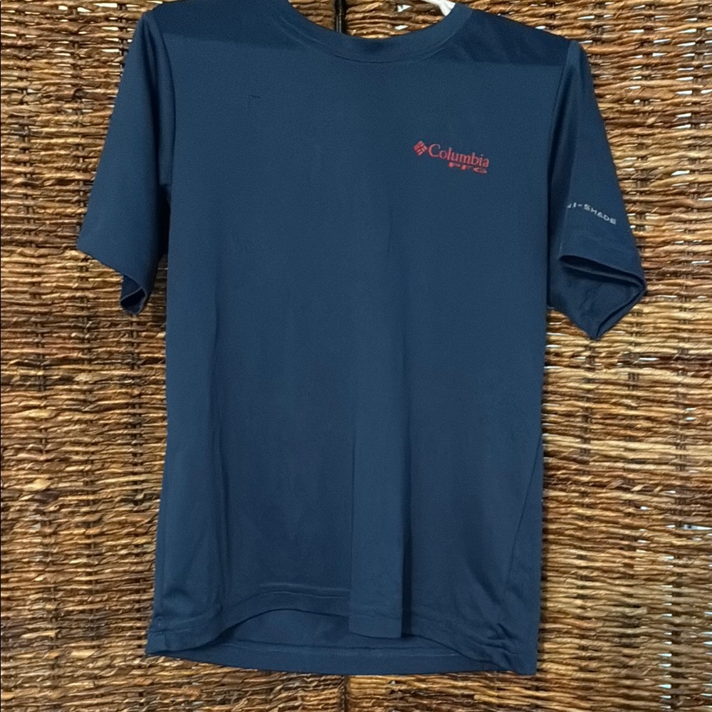 Columbia Navy Blue Short Sleeve PFG Shirt